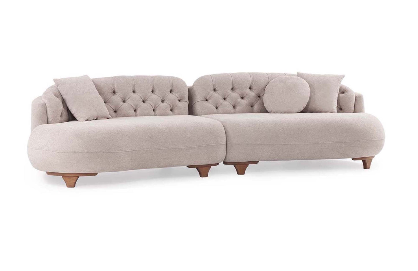 Orazio Curved Sofa - Beige