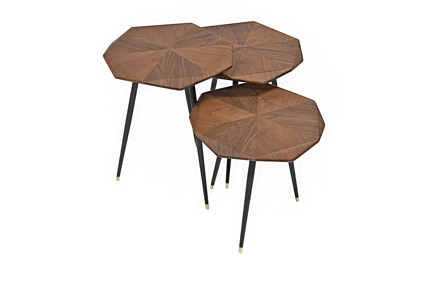 Gemma Side Table Set - Walnut