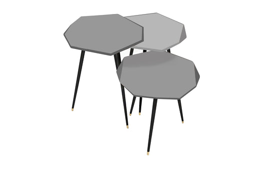 Gemma Side Table Set - Gray