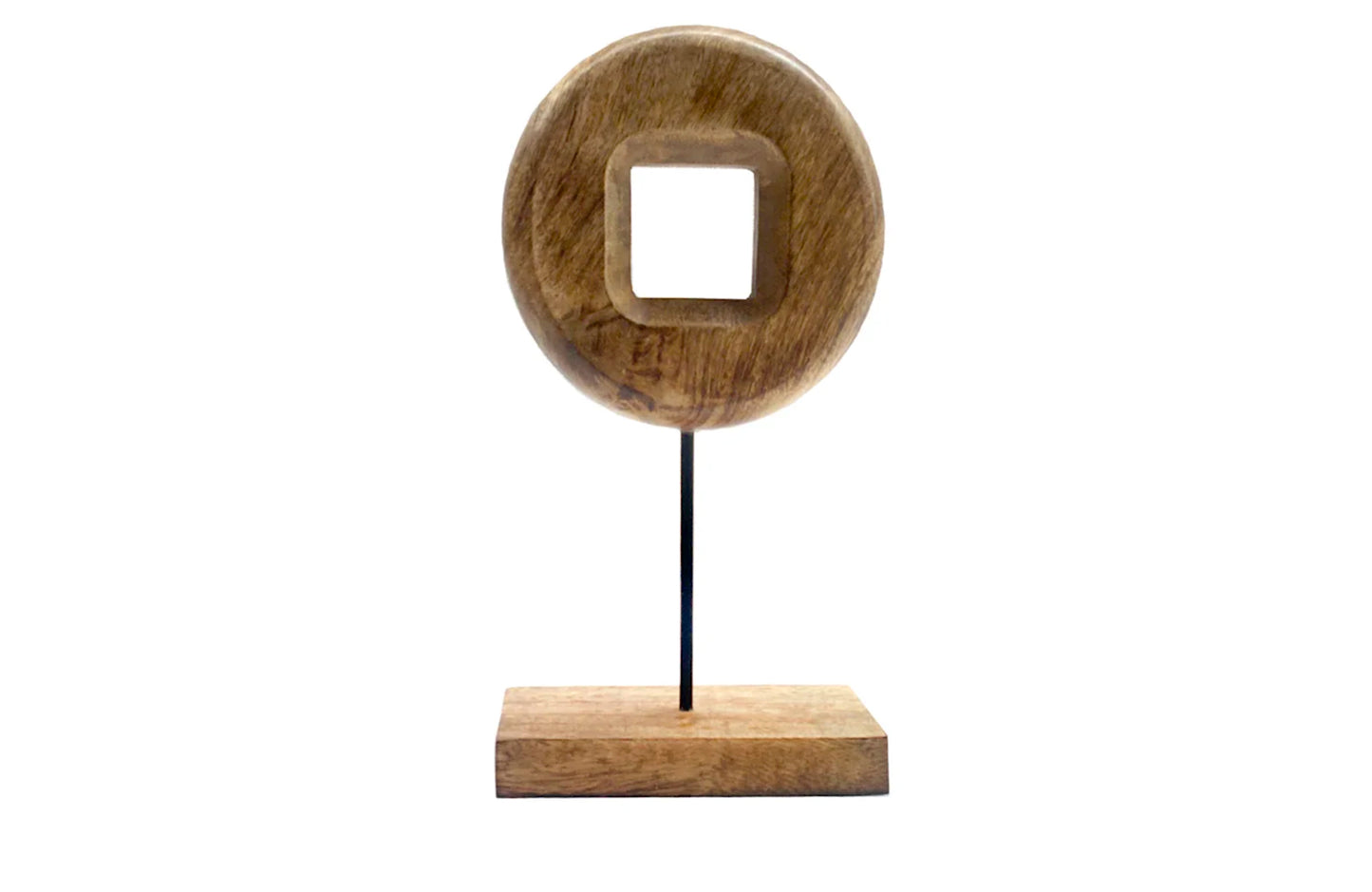 Mango Wood Round Sculpture