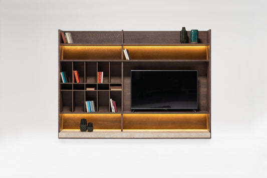 Eden Wall Unit - Bookshelf and TV Block